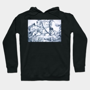 Crows In Snow Hoodie